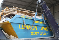 Skip Hire in Chelmsford loaded skip